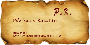 Pócsik Katalin névjegykártya